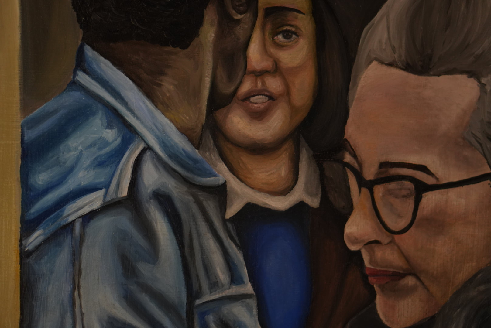 Joker Ungeschminkt — Öl auf Holz, 80 x 80 cm von Jaron Röhl