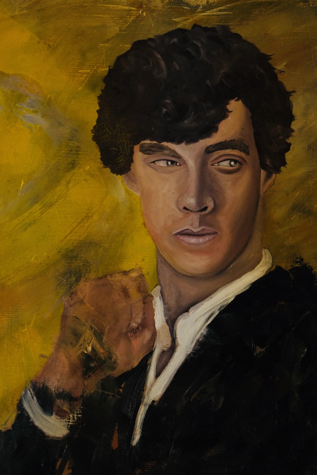Sherlock Holmes — Öl auf Leinwand, 49 x 40 cm von Jaron Röhl